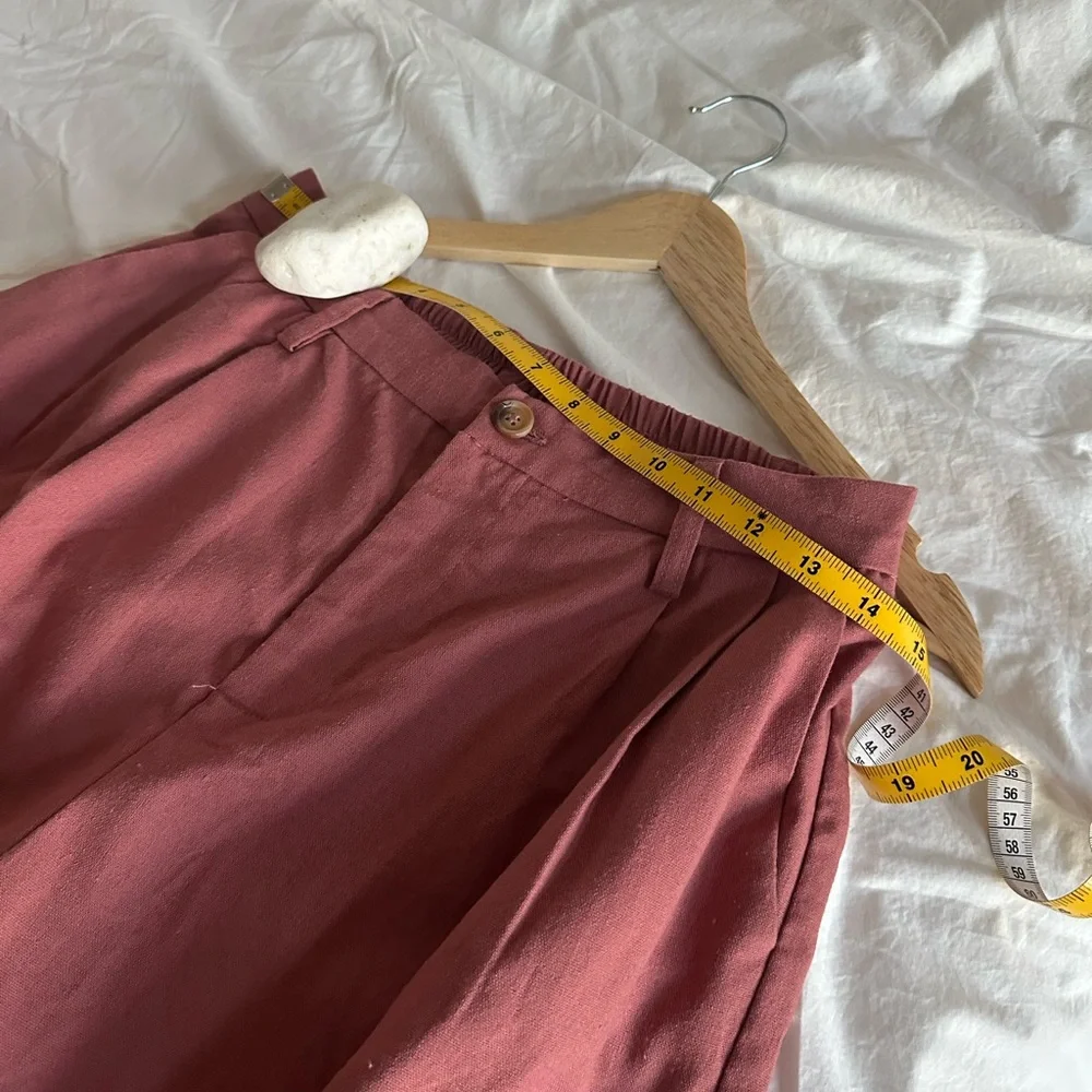 Grace Karin Dusty Rose Wide-Leg Pants - Picture 7 of 9